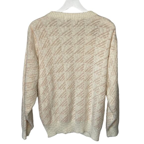 Vintage Oversized Pink Textured Granny Cardigan - Women's Size S - Picture 2 of 5